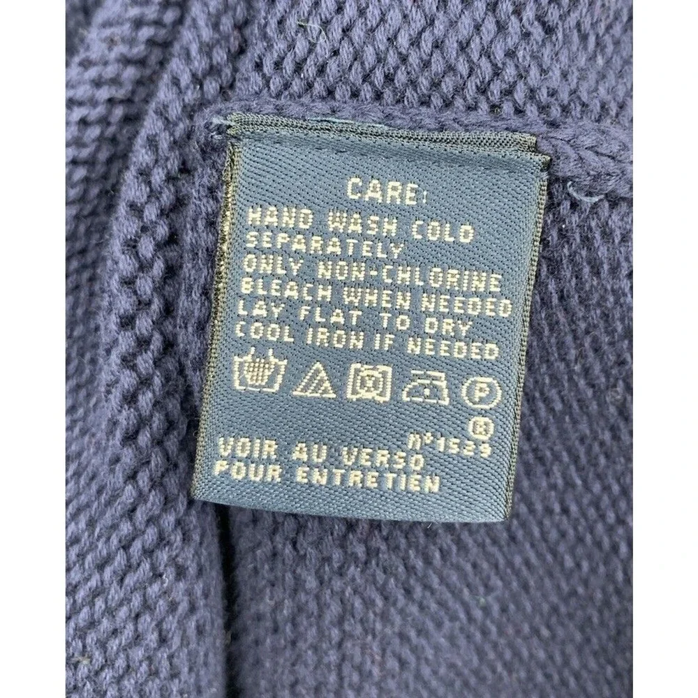 Ralph Lauren Sweater Mens XL Blue Casual Preppy Pullover Shawl Collar Logo Pony